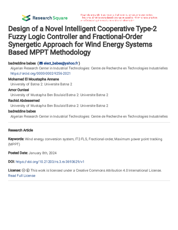 (PDF) Design of a Novel Intelligent Cooperative Type-2 Fuzzy Logic ...