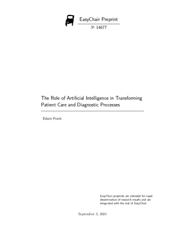 (PDF) The Role of Artificial Intelligence in Transforming Patient Care ...
