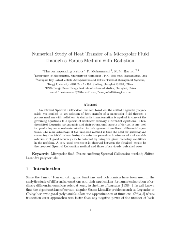 (PDF) Numerical study of heat transfer of a micropolar fluid through a ...