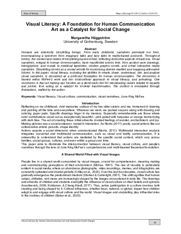 (PDF) Visual Literacy: A Foundation for Human Communication Art as a ...