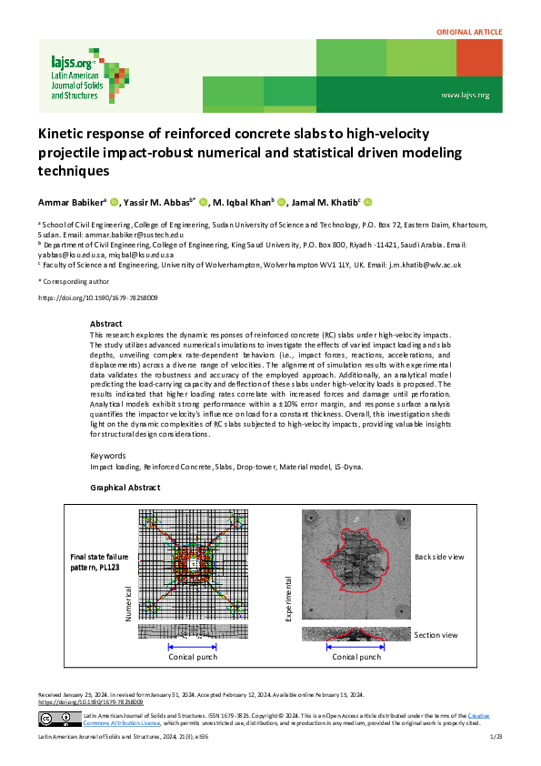 (PDF) Kinetic response of reinforced concrete slabs to high-velocity ...