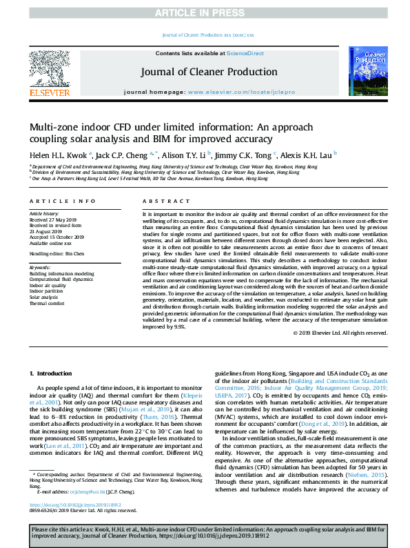 (PDF) Multi-zone indoor CFD under limited information: An approach ...
