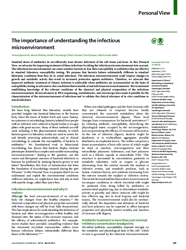 (PDF) The importance of understanding the infectious microenvironment