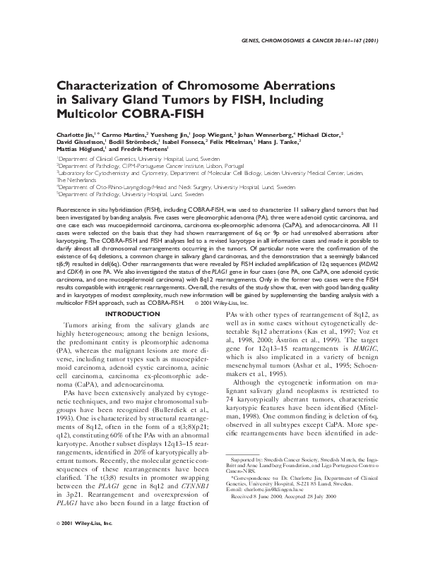 (PDF) Characterization of chromosome aberrations in salivary gland ...