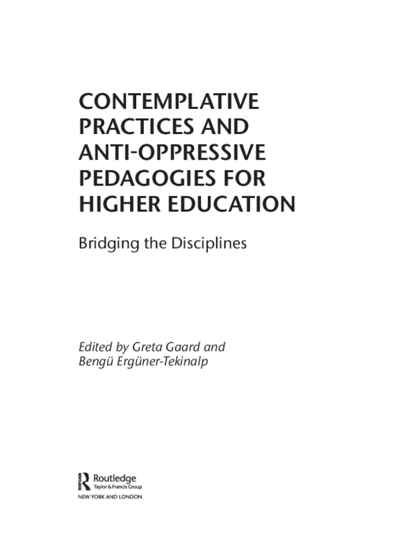 (PDF) Introduction to Contemplative Practices and Anti-Oppressive ...