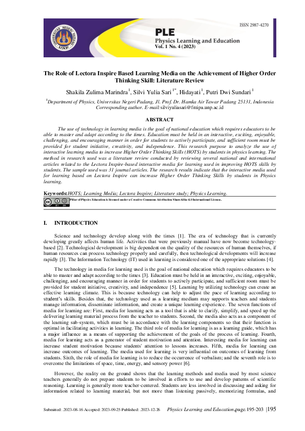 (PDF) Role of Lectora Inspire Based Learning Media on the Achievement ...