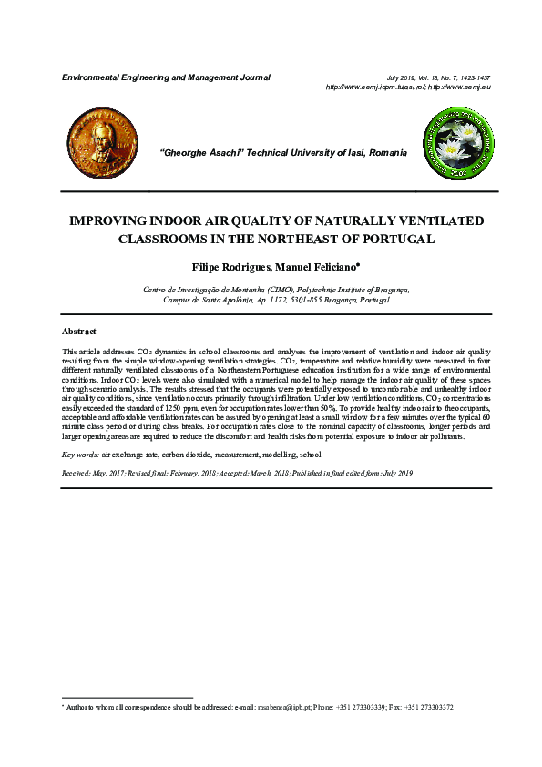 (PDF) Improving Indoor Air Quality of Naturally Ventilated Classrooms ...
