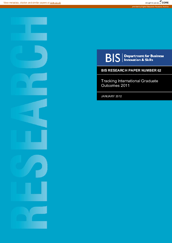 (PDF) Tracking International Graduate Outcomes 2010