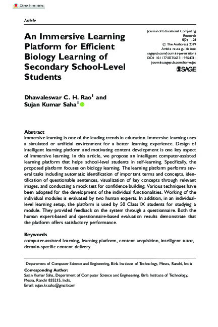 (PDF) An Immersive Learning Platform for Efficient Biology Learning of ...