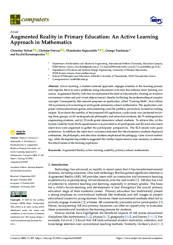 (PDF) Augmented Reality in Primary Education: An Active Learning ...