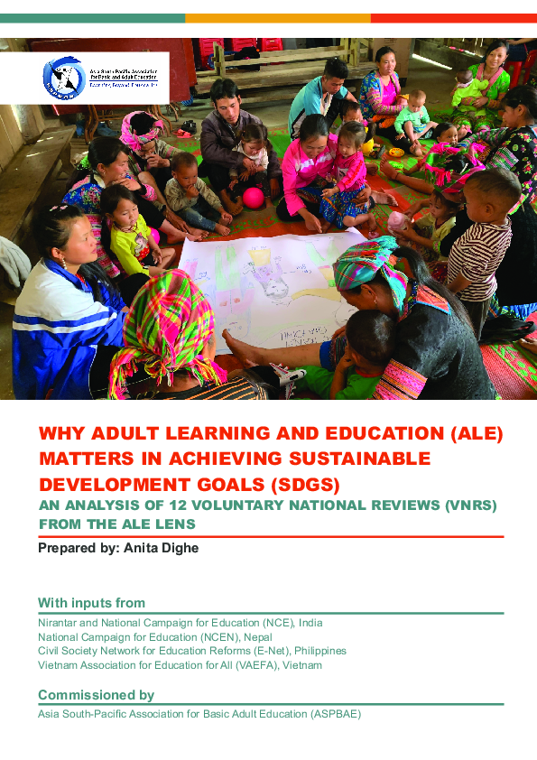 (PDF) Why Adult Learning and Education (Ale) Matters in Achieving ...