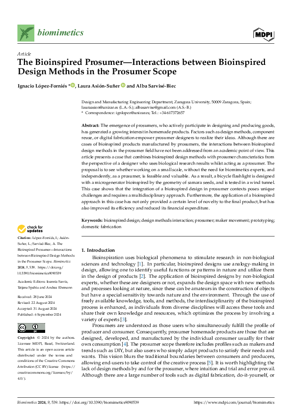 (PDF) The Bioinspired Prosumer—Interactions between Bioinspired Design ...