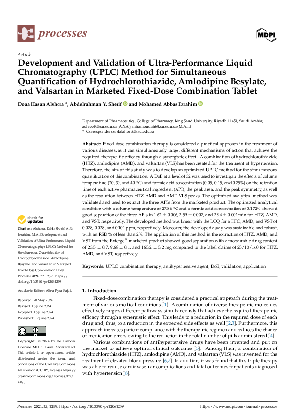 (PDF) Development and Validation of Ultra-Performance Liquid ...