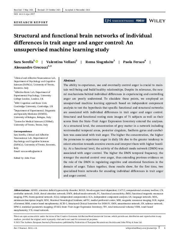 (PDF) Structural and functional brain networks of individual ...