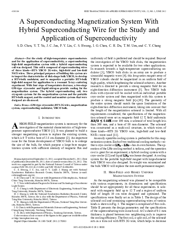 (PDF) A Superconducting Magnetization System With Hybrid ...