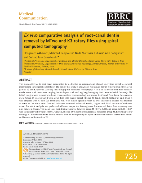 (PDF) Ex vivo comparative analysis of root-canal dentin removal by MTwo ...