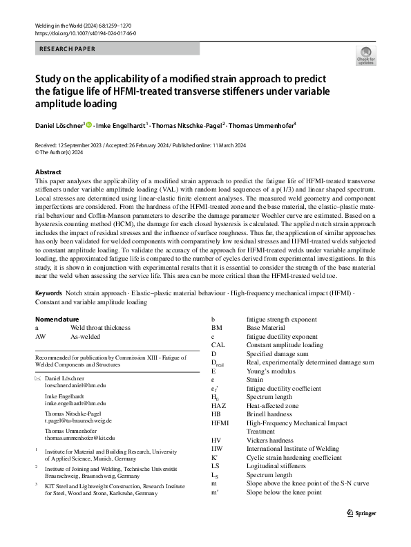 (PDF) Study on the applicability of a modified strain approach to ...