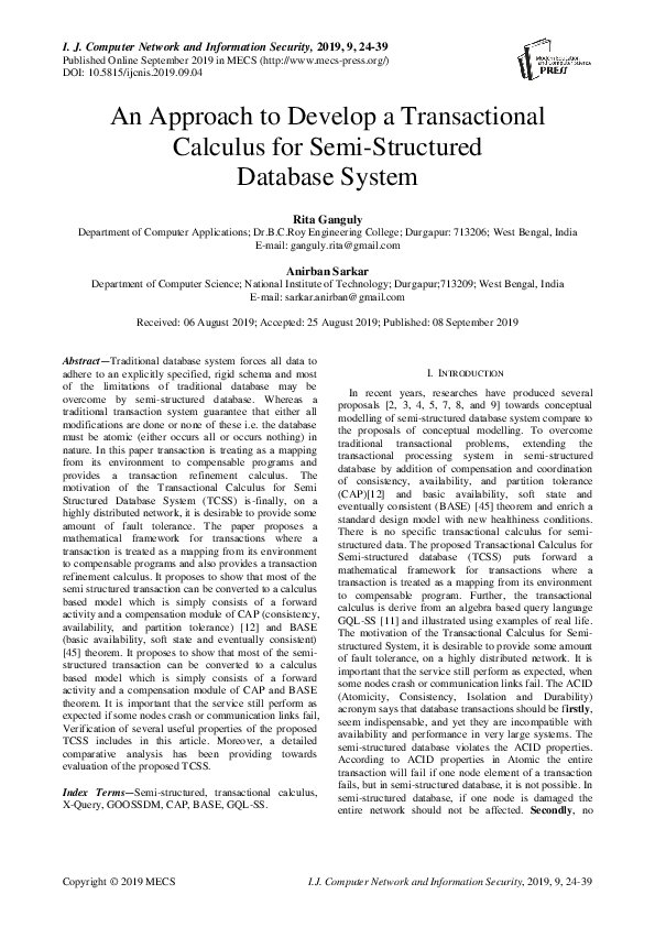 (PDF) An Approach to Develop a Transactional Calculus for Semi ...