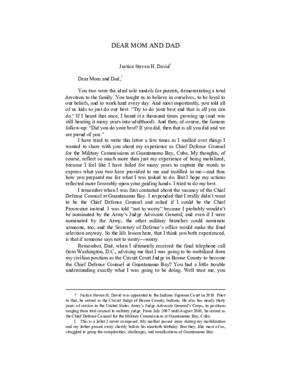 (PDF) Dear Mom and Dad