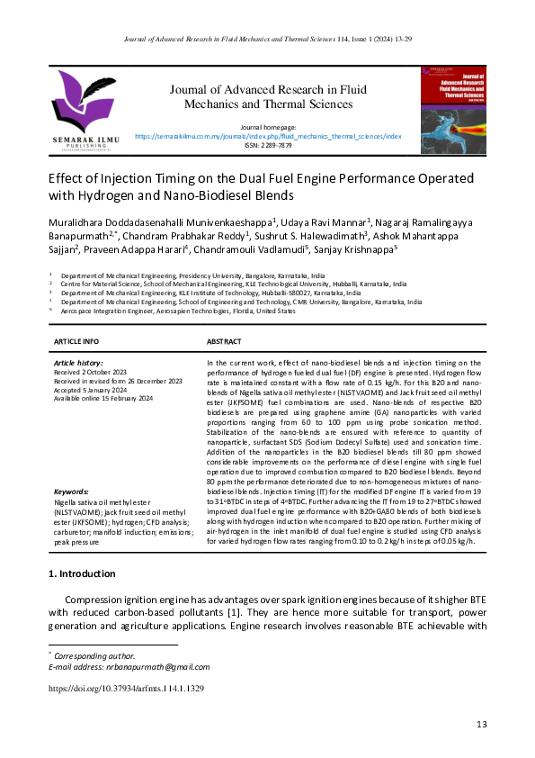 (PDF) Effect of Injection Timing on the Dual Fuel Engine Performance ...
