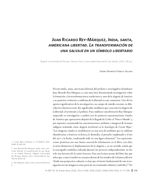 (PDF) Juan Ricardo Rey-Márquez, 'India, santa,americana libertad. La ...