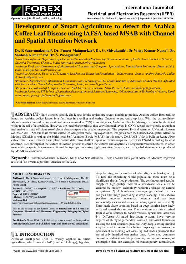 (PDF) Development of Smart Agriculture to detect the Arabica Coffee ...