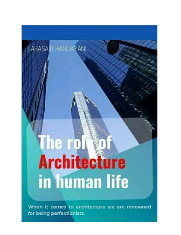 (PDF) The Role of Architecture in Human Life