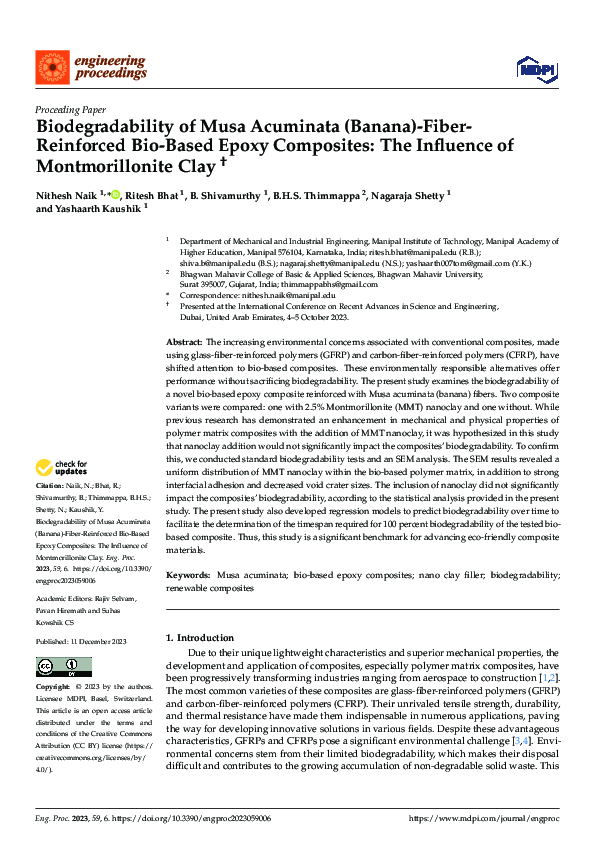 (PDF) Biodegradability of Musa Acuminata (Banana)-Fiber-Reinforced Bio ...