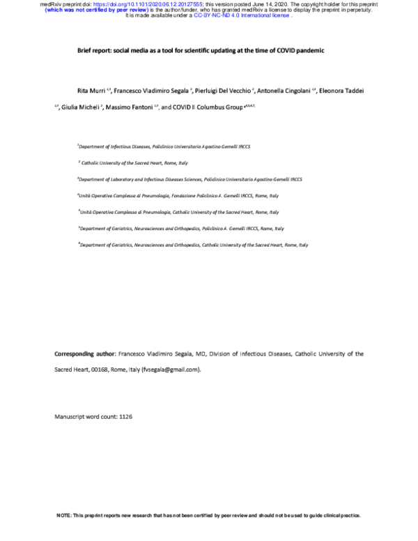 (PDF) Brief report: social media as a tool for scientific updating at ...