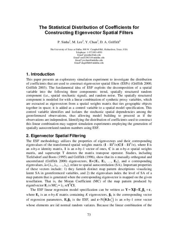 (PDF) The Statistical Distribution of Coefficients for Constructing ...