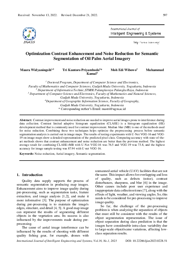 (PDF) Optimization Contrast Enhancement and Noise Reduction for ...