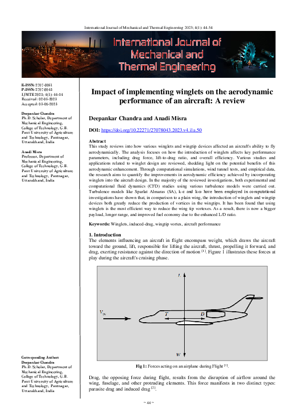 (PDF) Impact of implementing winglets on the aerodynamic performance of ...