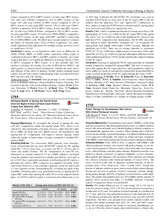 (PDF) Estimated Benefit of Sparing the Parotid Gland Stem Cell Region ...