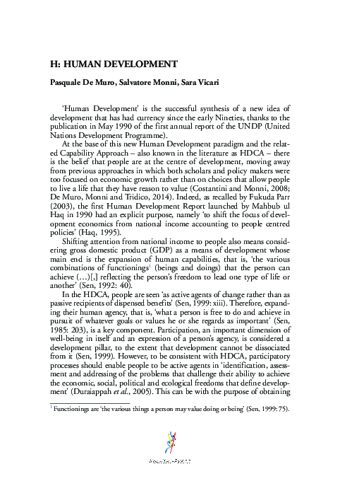 (PDF) H: Human Development
