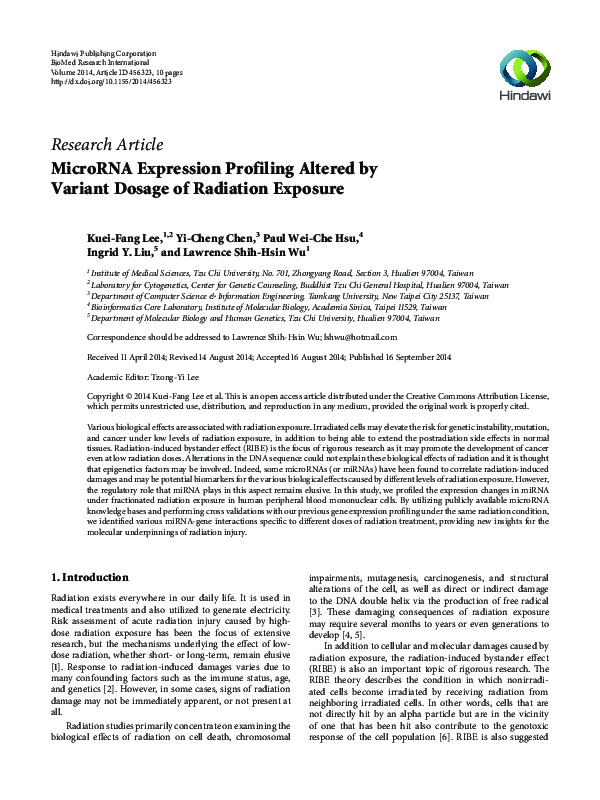 (PDF) MicroRNA Expression Profiling Altered by Variant Dosage of ...