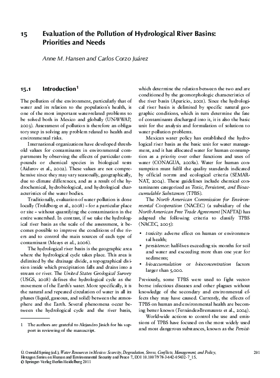 (PDF) Evaluation of the Pollution of Hydrological River Basins ...