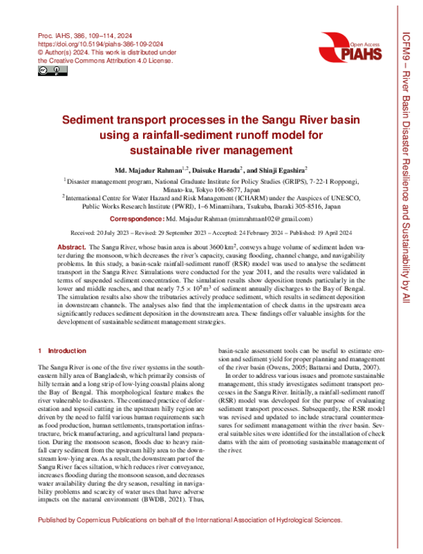 (PDF) Sediment transport processes in the Sangu River basin using a ...