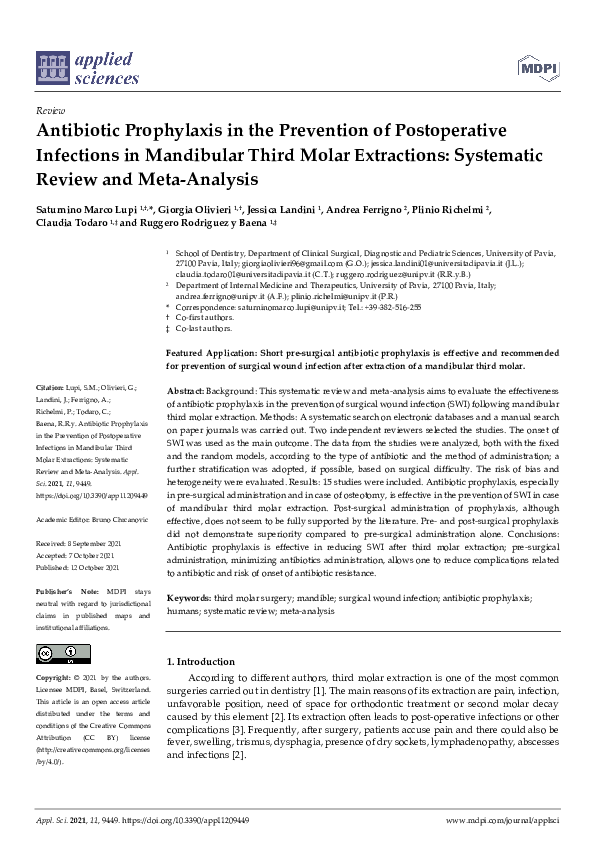 (PDF) Antibiotic Prophylaxis in the Prevention of Postoperative ...