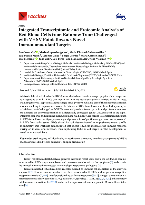 (PDF) Integrated Transcriptomic and Proteomic Analysis of Red Blood ...