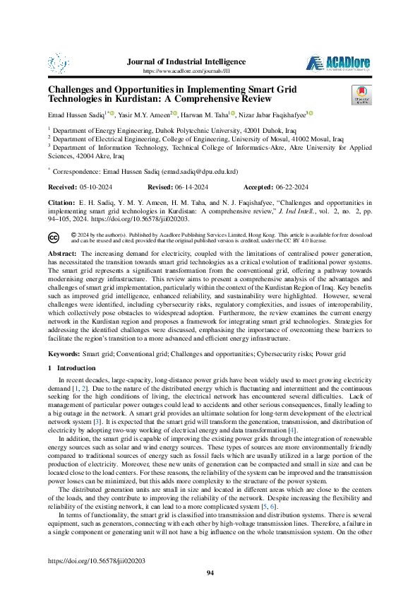 (PDF) Challenges and Opportunities in Implementing Smart Grid ...