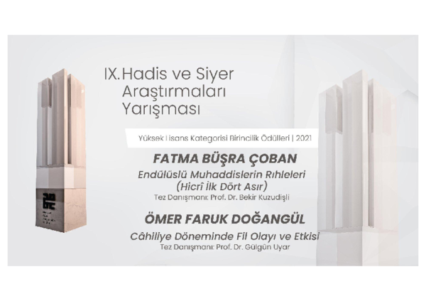 IX. Hadis ve Siyer Araştırmaları Yarışması
