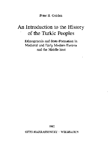 PDF) An Introduction to the History of the Turkic Peoples