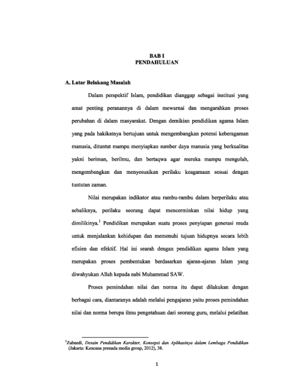 Hubungan Nilai-Nilai Pendidikan Agama Islam Dengan Konsep Emotional Spiritual Quotient (Esq) Karya Ary Ginanjar Agustian Untuk Tujuan Pendidikan Agama Islam