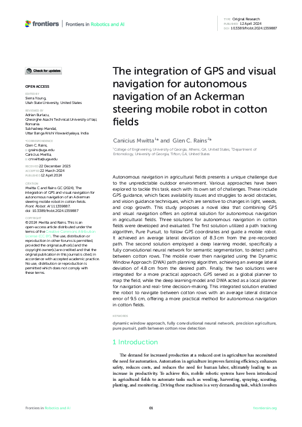 (PDF) The integration of GPS and visual navigation for autonomous ...