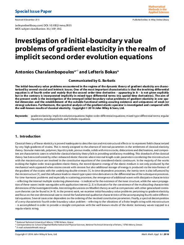 Pdf Investigation Of Initial Boundary Value Problems Of Gradient