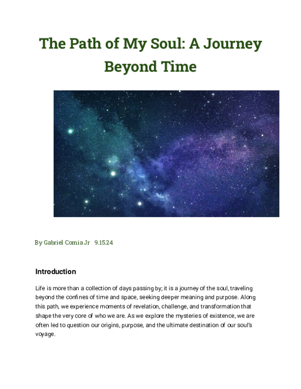 (PDF) The Path of My Soul: A Journey Beyond Time