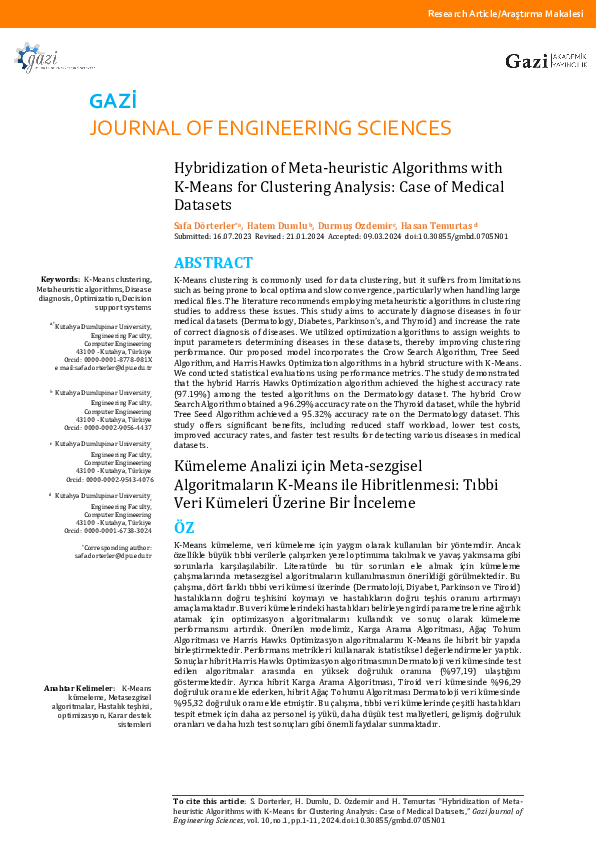 (PDF) Hybridization of Meta-heuristic Algorithms with K-Means for ...