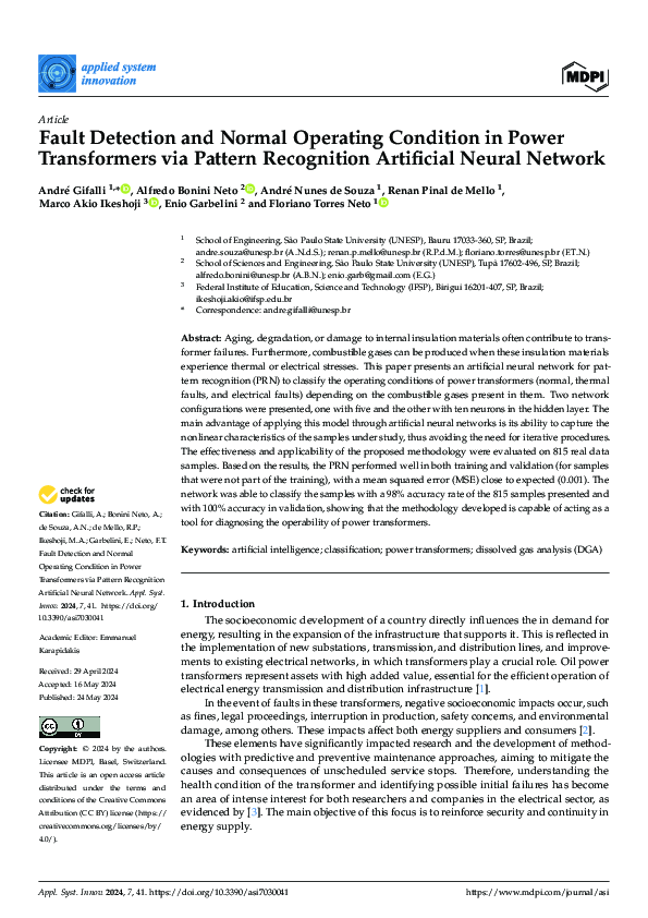 (PDF) Fault Detection and Normal Operating Condition in Power ...