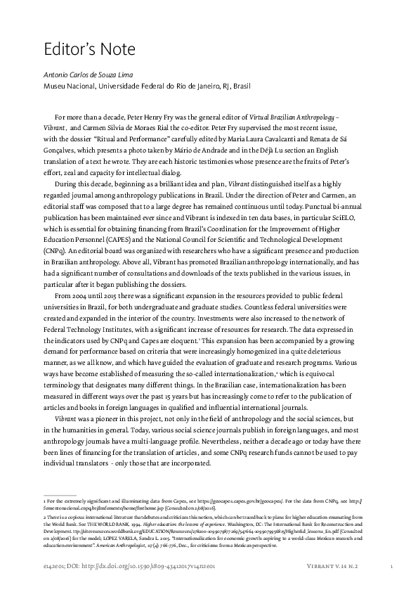 (PDF) Editor's Note