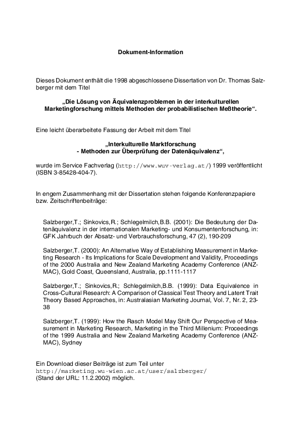 (PDF) Die Lösung von Äquivalenzproblemen in der interkulturellen ...